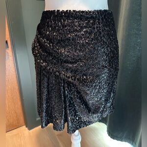 IRO Erita Skirt Black Leopard size 36 (US 4)